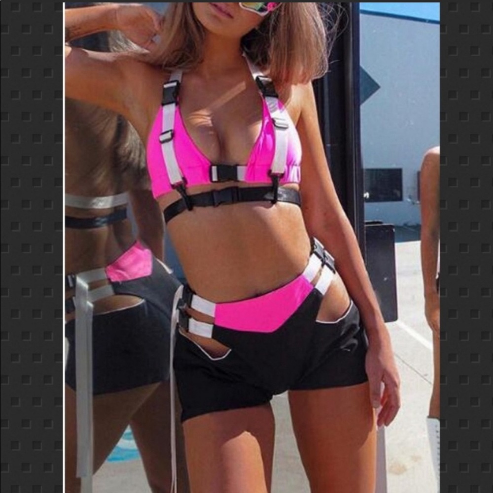 Hot Pink UV Glow Outfit, EDC, Raves, Festivals